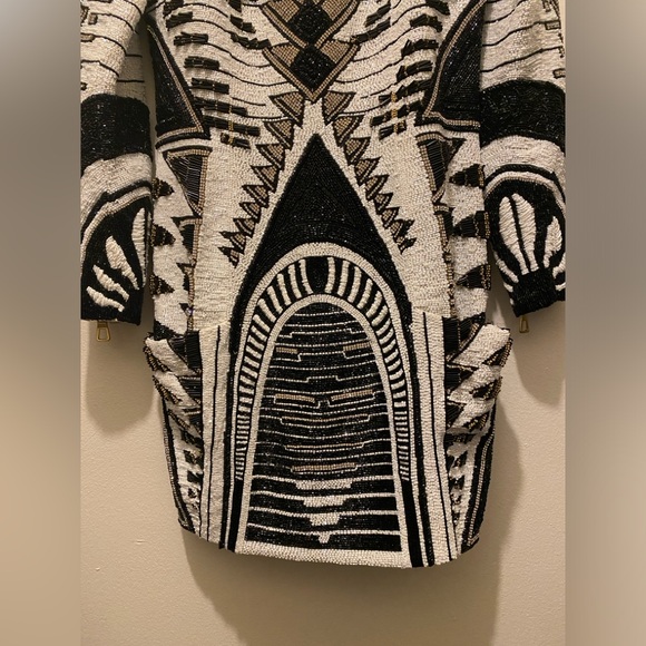 Balmain H&M Rhinestone Beaded Embellished Dress US 8 RARE New Years Party - Picture 10 of 16